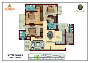 ASTER-TOWER (3BHK + Servant) florence park