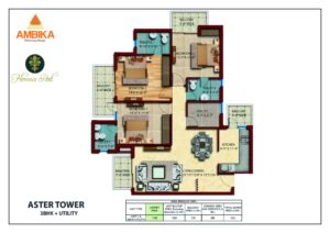 ASTER-TOWER (3BHK + Utility) florence park