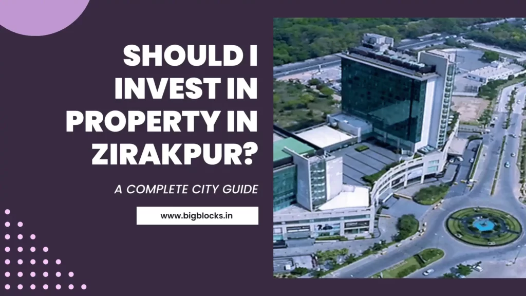 banner showing property and question on investment of property in zirakpur
